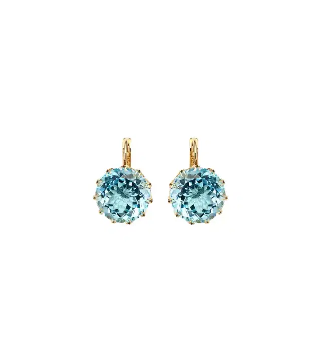 Ileana Makri 18kt gold earrings with topaz