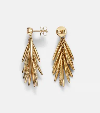 Ileana Makri Grass Sunshine Drop 18kt gold earrings with diamonds | Thumbnail 2 Ileana Makri Grass Sunshine Drop 18kt gold earrings with diamonds | Thumbnail 2
