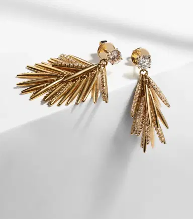 Ileana Makri Grass Sunshine Drop 18kt gold earrings with diamonds | Thumbnail 5 Ileana Makri Grass Sunshine Drop 18kt gold earrings with diamonds | Thumbnail 5