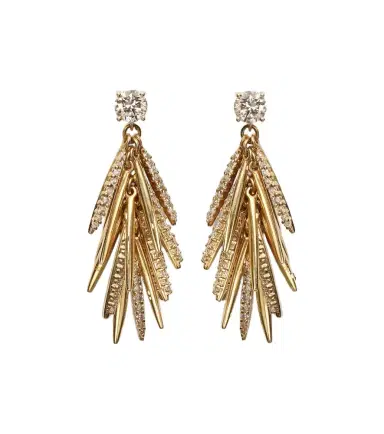Ileana Makri Grass Sunshine Drop 18kt gold earrings with diamonds | Thumbnail 1 Ileana Makri Grass Sunshine Drop 18kt gold earrings with diamonds | Thumbnail 1