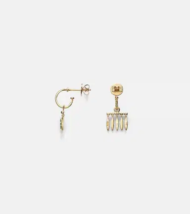 Ileana Makri 18kt gold earrings with tsavorites | Thumbnail 2