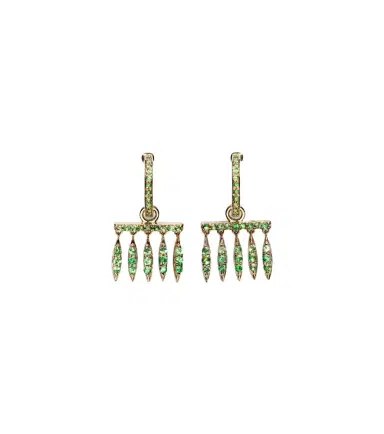 Ileana Makri 18kt gold earrings with tsavorites | Thumbnail 1