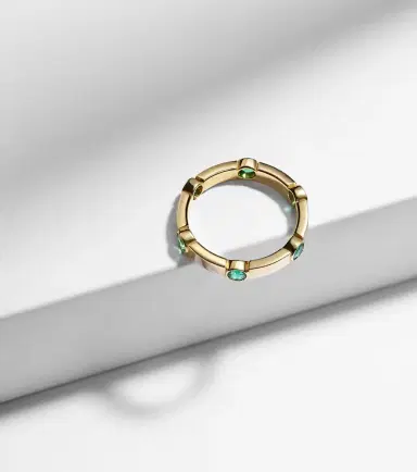 Ileana Makri Stepping Stone 18kt yellow gold ring with emeralds | Thumbnail 5 Ileana Makri Stepping Stone 18kt yellow gold ring with emeralds | Thumbnail 5