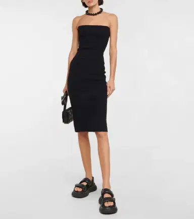 Wardrobe.NYC Wardrobe. NYC Strapless ribbed cotton top | Thumbnail 4