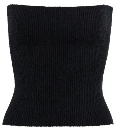 Wardrobe.NYC Wardrobe. NYC Strapless ribbed cotton top | Thumbnail 1
