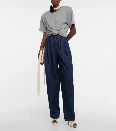 Magda Butrym Cropped cotton-blend T-shirt | Thumbnail 2