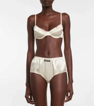 Miu Miu Underwired satin bra | Thumbnail 5
