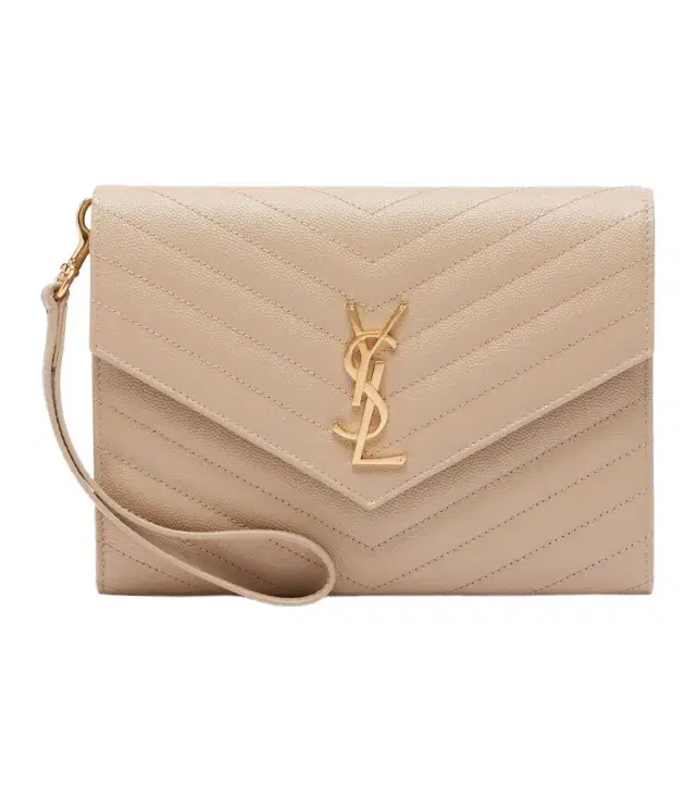 Saint Laurent Cassandre Small matelassé leather clutch