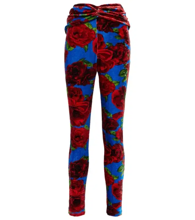 Magda Butrym Floral velvet leggings