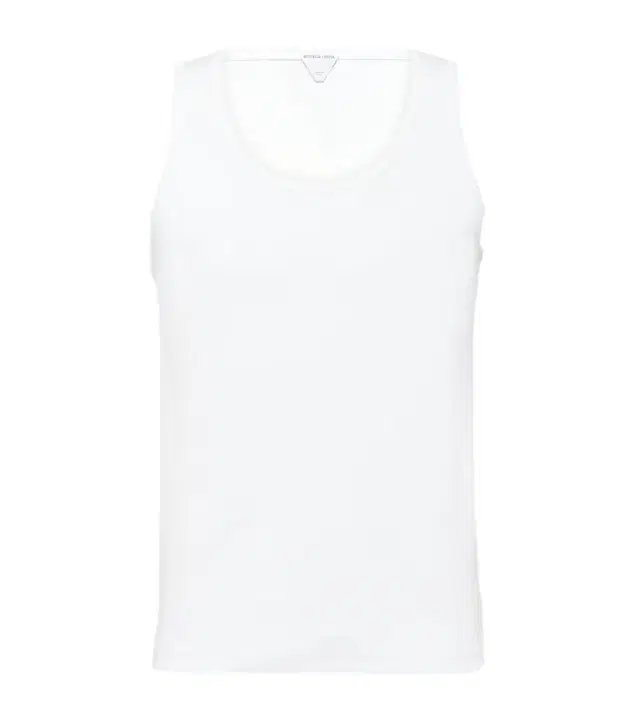 Bottega Veneta Ribbed-knit cotton-blend tank top