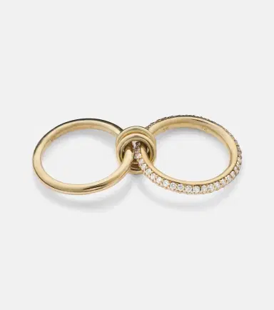 Spinelli Kilcollin Virgo 18kt gold linked rings with white diamonds | Thumbnail 2 Spinelli Kilcollin Virgo 18kt gold linked rings with white diamonds | Thumbnail 2