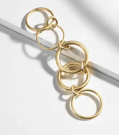 Spinelli Kilcollin Aquarius 18kt gold linked rings | Thumbnail 5 Spinelli Kilcollin Aquarius 18kt gold linked rings | Thumbnail 5