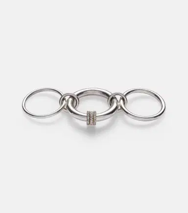Spinelli Kilcollin Gemini sterling silver ring with white diamonds | Thumbnail 2 Spinelli Kilcollin Gemini sterling silver ring with white diamonds | Thumbnail 2