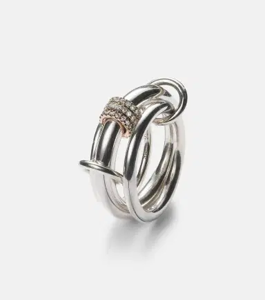 Spinelli Kilcollin Gemini sterling silver ring with white diamonds | Thumbnail 3 Spinelli Kilcollin Gemini sterling silver ring with white diamonds | Thumbnail 3