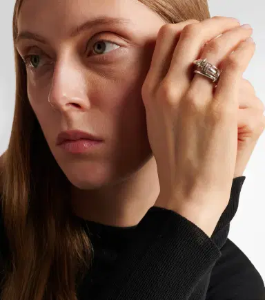 Spinelli Kilcollin Gemini sterling silver ring with white diamonds | Thumbnail 4 Spinelli Kilcollin Gemini sterling silver ring with white diamonds | Thumbnail 4
