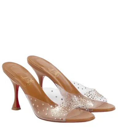 Christian Louboutin Nudes Degramule embellished mules | Thumbnail 1 Christian Louboutin Nudes Degramule embellished mules | Thumbnail 1