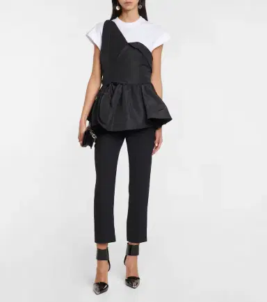 McQueen Mid-rise slim crêpe pants | Thumbnail 2