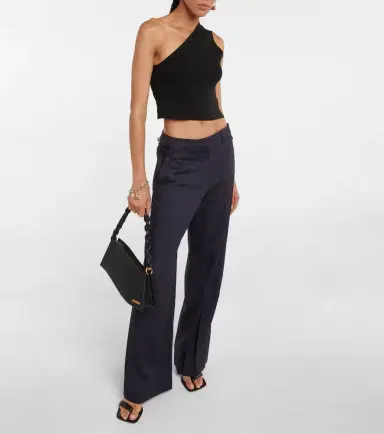 Jacquemus La Maille Ascu cropped linen-blend top | Thumbnail 3 Jacquemus La Maille Ascu cropped linen-blend top | Thumbnail 3