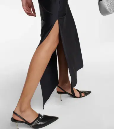 Coperni Asymmetrical flower-detail midi dress | Thumbnail 2
