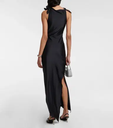 Coperni Asymmetrical flower-detail midi dress | Thumbnail 3