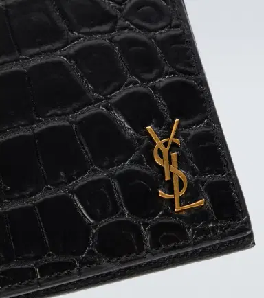 Saint Laurent Cassandre croc-effect leather wallet | Thumbnail 4