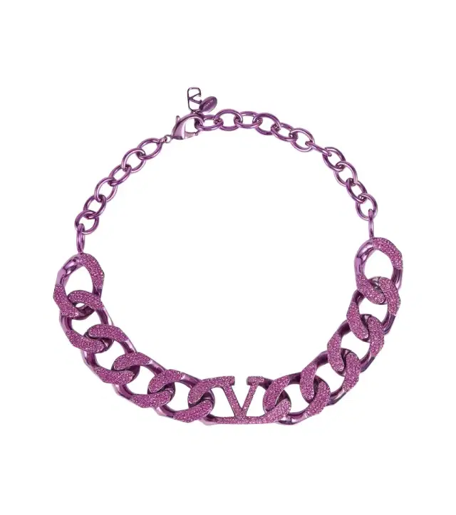 Valentino VLogo embellished chainlink choker