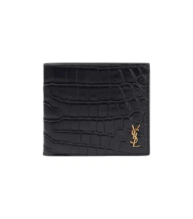 Saint Laurent East/West croc-effect bifold wallet | Thumbnail 1