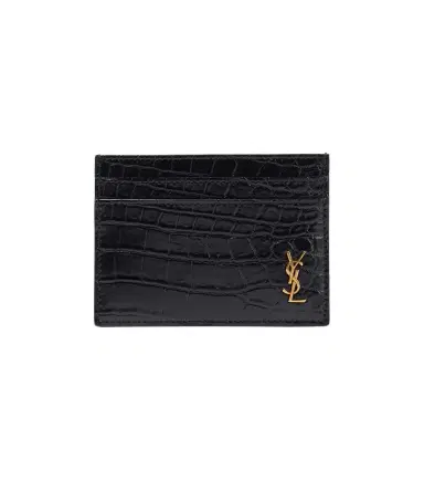 Saint Laurent Croc-effect leather card holder | Thumbnail 1 Saint Laurent Croc-effect leather card holder | Thumbnail 1