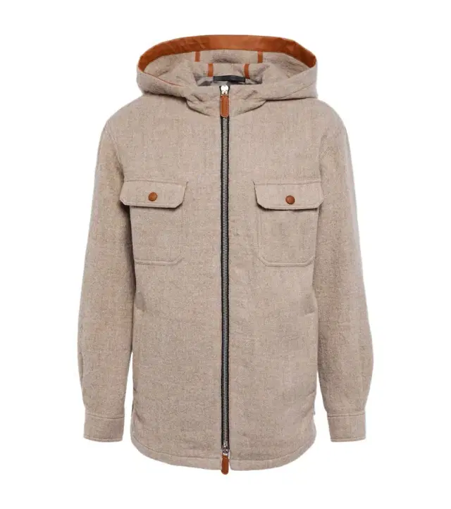 Giorgio Armani Hooded virgin wool blouson
