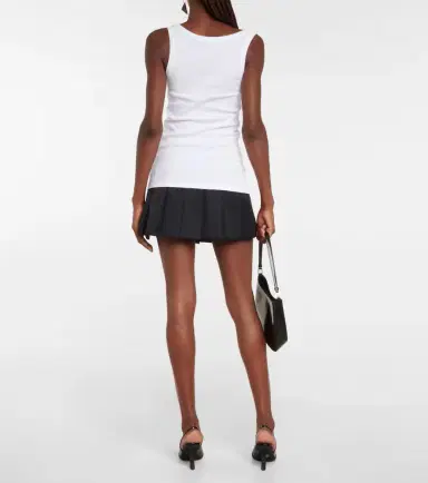 Prada Logo cotton tank top | Thumbnail 3