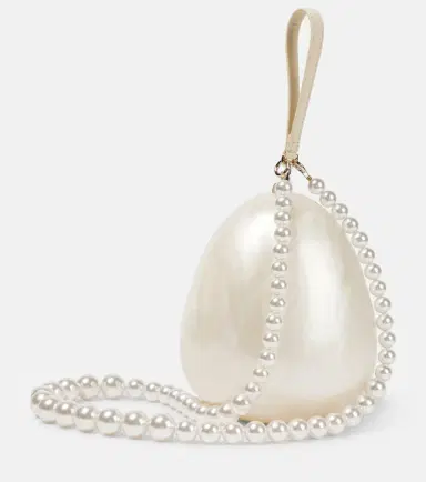 Simone Rocha Egg leather-trimmed clutch | Thumbnail 3 Simone Rocha Egg leather-trimmed clutch | Thumbnail 3