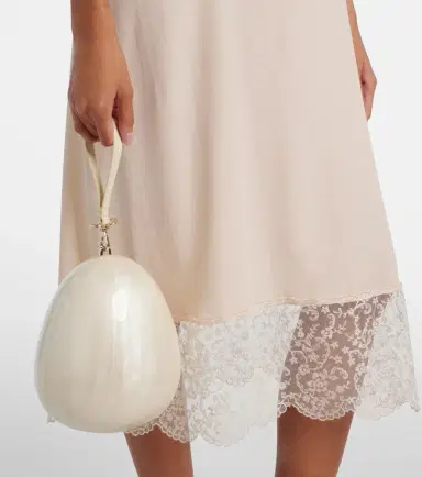 Simone Rocha Egg leather-trimmed clutch | Thumbnail 4 Simone Rocha Egg leather-trimmed clutch | Thumbnail 4