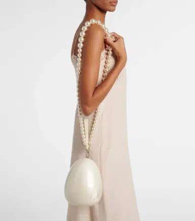 Simone Rocha Egg leather-trimmed clutch | Thumbnail 6 Simone Rocha Egg leather-trimmed clutch | Thumbnail 6