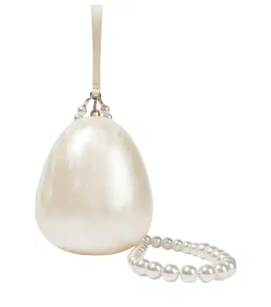Simone Rocha Egg leather-trimmed clutch | Thumbnail 1 Simone Rocha Egg leather-trimmed clutch | Thumbnail 1