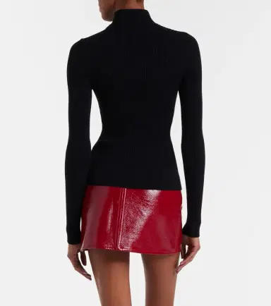 Courreges Courrèges Logo ribbed-knit turtleneck sweater | Thumbnail 6