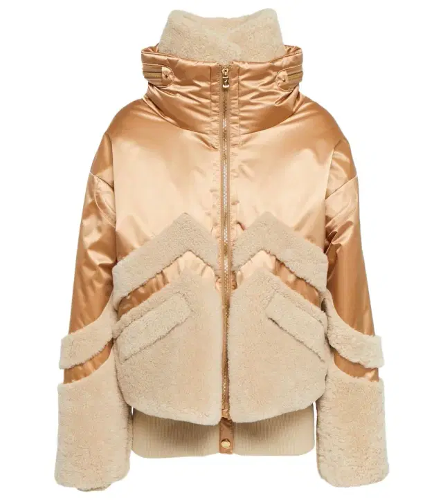 Bogner Milia shearling-paneled down ski jacket