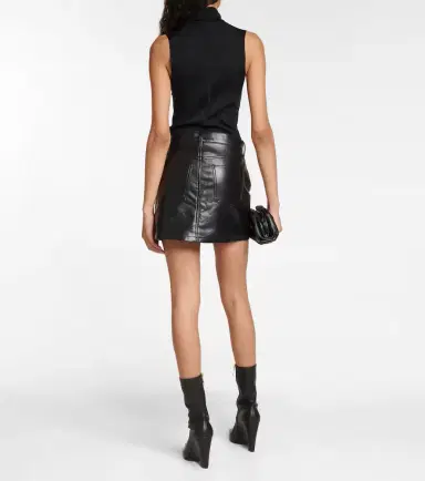 Agolde Faux-leather miniskirt | Thumbnail 3