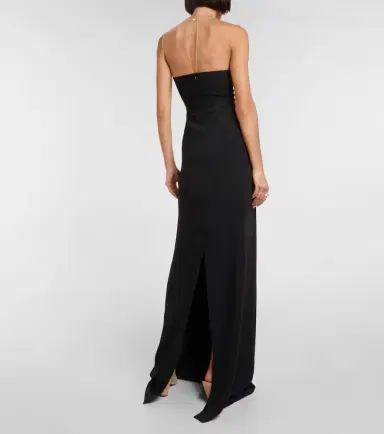 Stella McCartney Mesh-paneled crêpe gown | Thumbnail 3