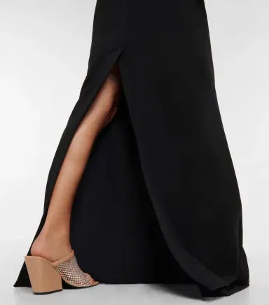 Stella McCartney Mesh-paneled crêpe gown | Thumbnail 6