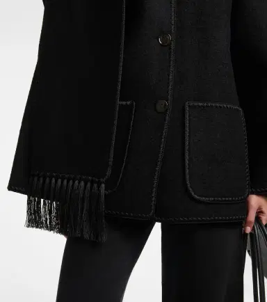 TOTEME Embroidered wool-blend scarf jacket | Thumbnail 2 TOTEME Embroidered wool-blend scarf jacket | Thumbnail 2