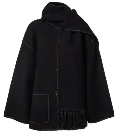 TOTEME Embroidered wool-blend scarf jacket | Thumbnail 1 TOTEME Embroidered wool-blend scarf jacket | Thumbnail 1