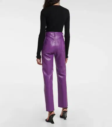 Agolde 90s Pinch high-rise faux leather pants | Thumbnail 2
