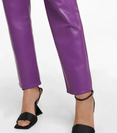 Agolde 90s Pinch high-rise faux leather pants | Thumbnail 4
