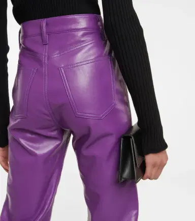 Agolde 90s Pinch high-rise faux leather pants | Thumbnail 5
