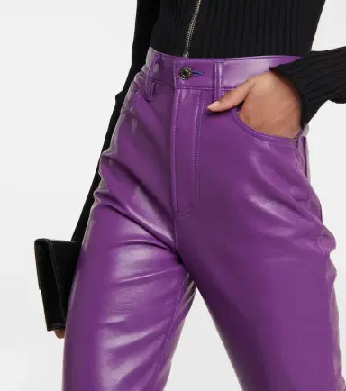 Agolde 90s Pinch high-rise faux leather pants | Thumbnail 6
