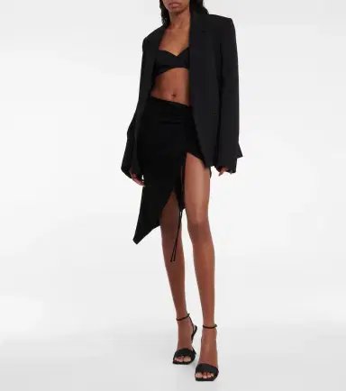 Mônot Mônot Asymmetric crêpe midi skirt | Thumbnail 2 Mônot Mônot Asymmetric crêpe midi skirt | Thumbnail 2