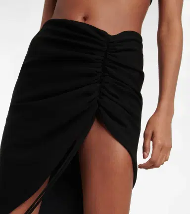 Mônot Mônot Asymmetric crêpe midi skirt | Thumbnail 3 Mônot Mônot Asymmetric crêpe midi skirt | Thumbnail 3