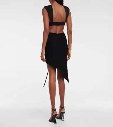 Mônot Mônot Asymmetric crêpe midi skirt | Thumbnail 5 Mônot Mônot Asymmetric crêpe midi skirt | Thumbnail 5