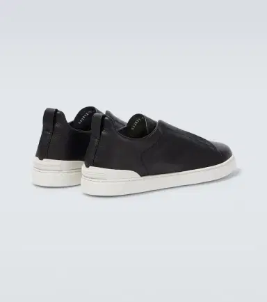 Zegna Triple Stitch leather sneakers | Thumbnail 3