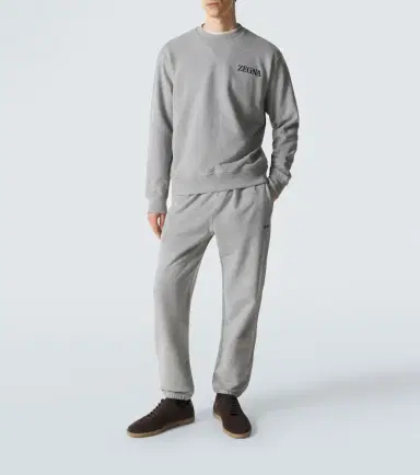 Zegna Logo cotton sweatpants | Thumbnail 4